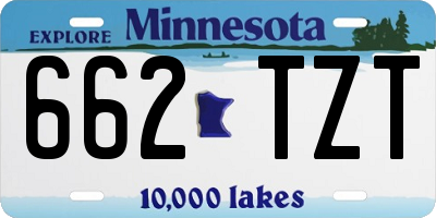 MN license plate 662TZT