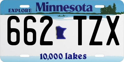 MN license plate 662TZX