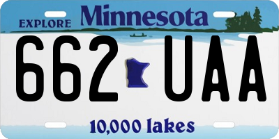 MN license plate 662UAA