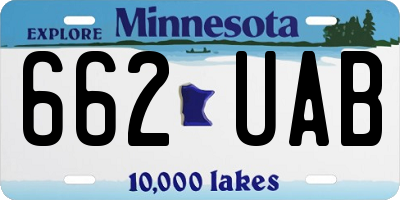 MN license plate 662UAB