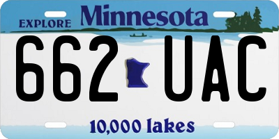 MN license plate 662UAC