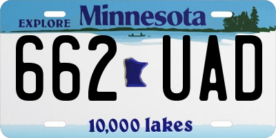 MN license plate 662UAD