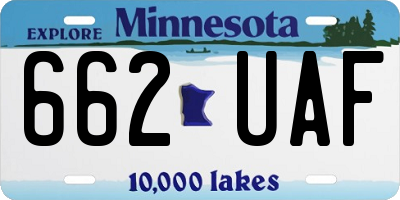 MN license plate 662UAF