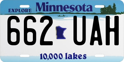 MN license plate 662UAH