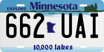 MN license plate 662UAI