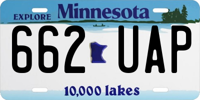 MN license plate 662UAP