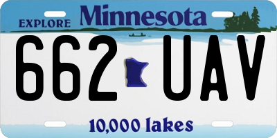 MN license plate 662UAV