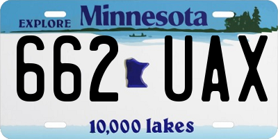MN license plate 662UAX