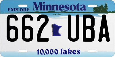 MN license plate 662UBA