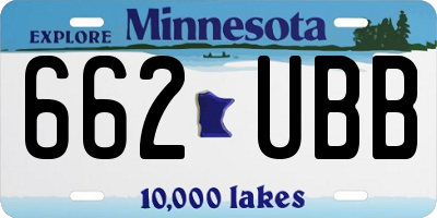 MN license plate 662UBB