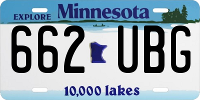 MN license plate 662UBG