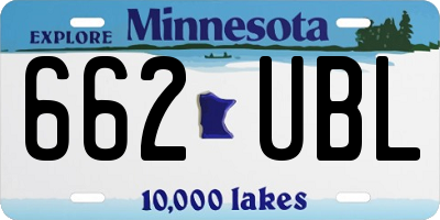 MN license plate 662UBL