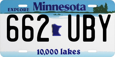 MN license plate 662UBY