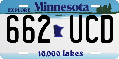 MN license plate 662UCD