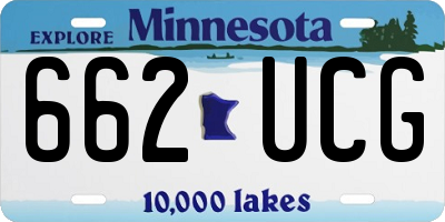 MN license plate 662UCG