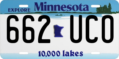 MN license plate 662UCO