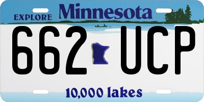 MN license plate 662UCP