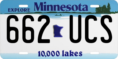 MN license plate 662UCS