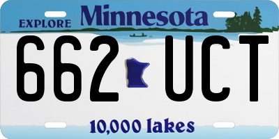 MN license plate 662UCT