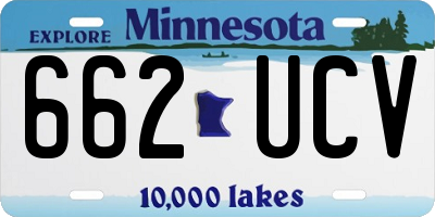 MN license plate 662UCV