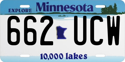 MN license plate 662UCW