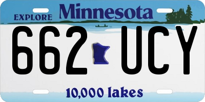 MN license plate 662UCY