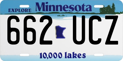 MN license plate 662UCZ
