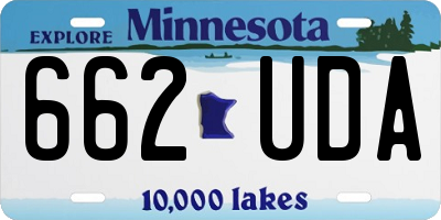 MN license plate 662UDA