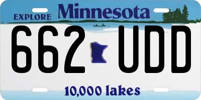 MN license plate 662UDD