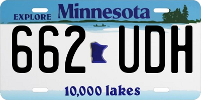 MN license plate 662UDH