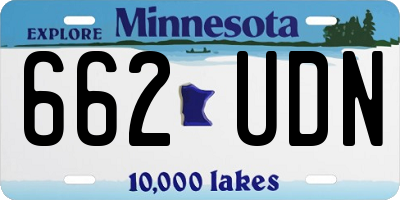 MN license plate 662UDN