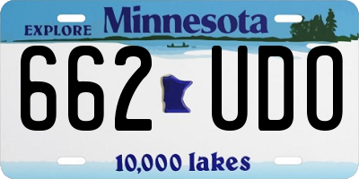 MN license plate 662UDO