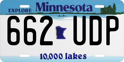 MN license plate 662UDP