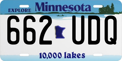 MN license plate 662UDQ