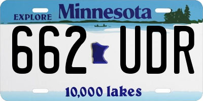 MN license plate 662UDR