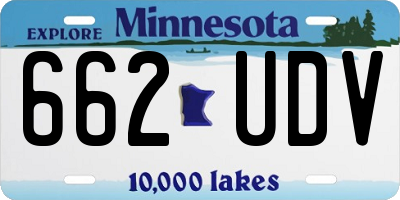 MN license plate 662UDV