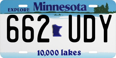 MN license plate 662UDY