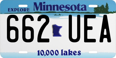 MN license plate 662UEA