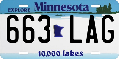 MN license plate 663LAG