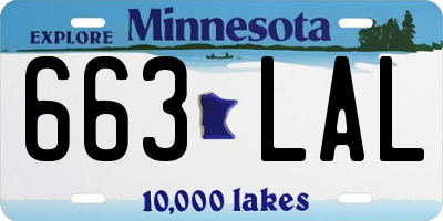 MN license plate 663LAL