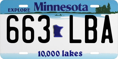 MN license plate 663LBA