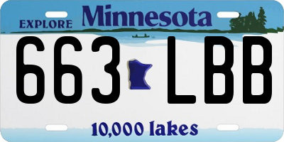 MN license plate 663LBB