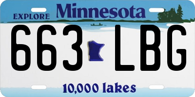 MN license plate 663LBG
