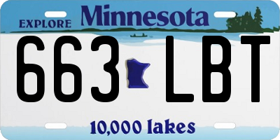 MN license plate 663LBT