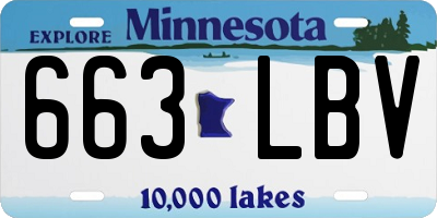 MN license plate 663LBV