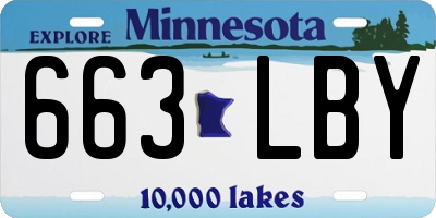 MN license plate 663LBY