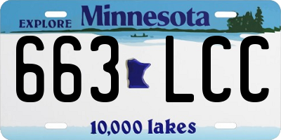 MN license plate 663LCC