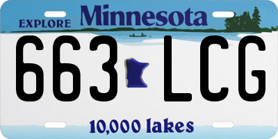 MN license plate 663LCG
