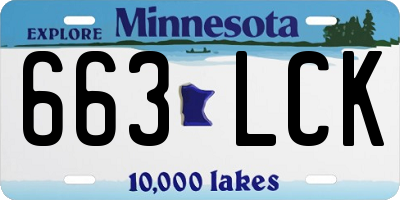 MN license plate 663LCK