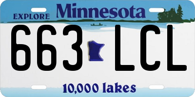 MN license plate 663LCL